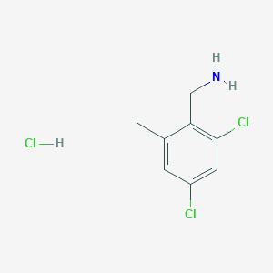 molecular formula C8H10Cl3N B7829534 2,4-Dichloro-6-methylbenzylamine hydrochloride CAS No. 874483-00-8