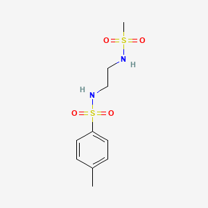 molecular formula C10H16N2O4S2 B7829545 4-methyl-N-{2-[(methylsulfonyl)amino]ethyl}benzenesulfonamide 