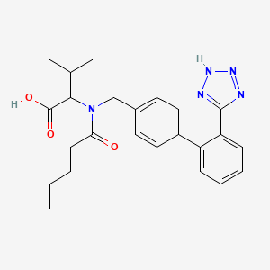 molecular formula C24H29N5O3 B7829564 N-pentanoyl-N-{[2'-(1H-tetrazol-5-yl)biphenyl-4-yl]methyl}-L-valine 