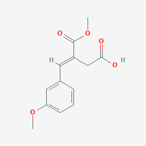 molecular formula C13H14O5 B7829582 (3E)-3-(methoxycarbonyl)-4-(3-methoxyphenyl)but-3-enoic acid 