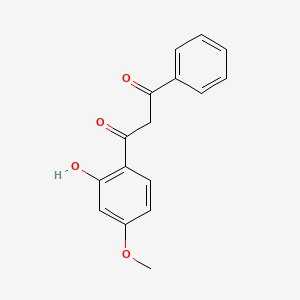 molecular formula C16H14O4 B7829590 1-(2-Hydroxy-4-methoxyphenyl)-3-phenylpropane-1,3-dione 