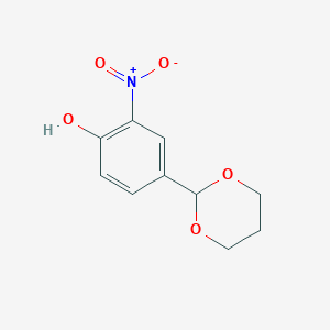 molecular formula C10H11NO5 B7829607 4-(1,3-Dioxan-2-yl)-2-nitrophenol 