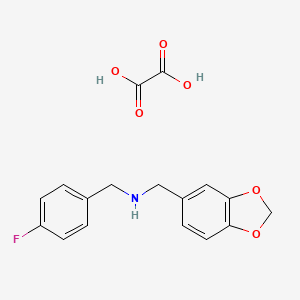 molecular formula C17H16FNO6 B7829615 N-(1,3-benzodioxol-5-ylmethyl)-1-(4-fluorophenyl)methanamine;oxalic acid 
