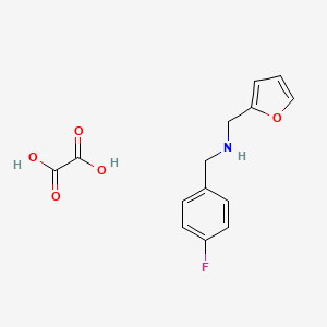 molecular formula C14H14FNO5 B7829626 1-(4-Fluorophenyl)-N-(furan-2-ylmethyl)methanamine (C2H2O4) 