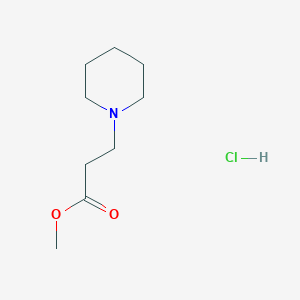 molecular formula C9H18ClNO2 B7829656 Methyl 3-piperidin-1-ylpropanoate;hydrochloride 