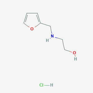 molecular formula C7H12ClNO2 B7829658 2-(Furan-2-ylmethylamino)ethanol;hydrochloride 