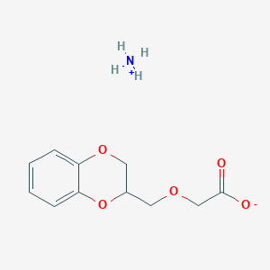 molecular formula C11H15NO5 B7829664 Acetate, [(2,3-dihydro-1,4-benzodioxin-2-yl)methoxy]-, ammonium salt 