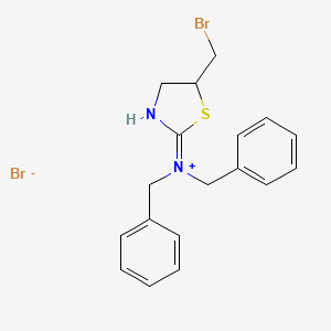 molecular formula C18H20Br2N2S B7829698 Dibenzyl-[5-(bromomethyl)-1,3-thiazolidin-2-ylidene]azanium;bromide 
