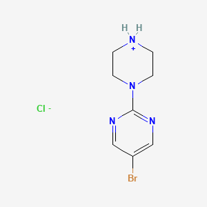 molecular formula C8H12BrClN4 B7829749 5-Bromo-2-piperazin-4-ium-1-ylpyrimidine;chloride 