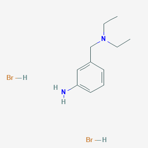 molecular formula C11H20Br2N2 B7829765 (3-Aminobenzyl)diethylamine dihydrobromide 