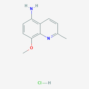 molecular formula C11H13ClN2O B7829772 8-Methoxy-2-methylquinolin-5-amine hydrochloride 