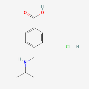 molecular formula C11H16ClNO2 B7829780 4-[(Isopropylamino)methyl]benzoic acid hydrochloride 