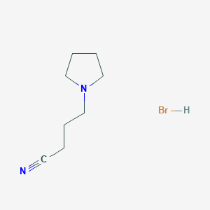 molecular formula C8H15BrN2 B7829789 4-Pyrrolidin-1-ylbutanenitrile hydrobromide 