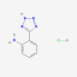 molecular formula C7H8ClN5 B7829797 2-(1H-tetrazol-5-yl)aniline hydrochloride 