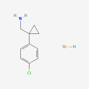 molecular formula C10H13BrClN B7829801 {[1-(4-Chlorophenyl)cyclopropyl]methyl}amine hydrobromide 