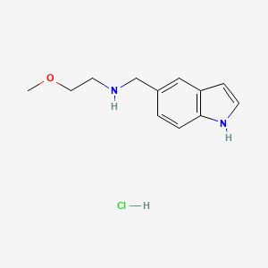 molecular formula C12H17ClN2O B7829808 N-(1H-indol-5-ylmethyl)-2-methoxyethanamine hydrochloride 