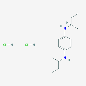 molecular formula C14H26Cl2N2 B7829849 1-N,4-N-di(butan-2-yl)benzene-1,4-diamine;dihydrochloride 