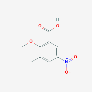 molecular formula C9H9NO5 B7829861 2-Methoxy-3-methyl-5-nitro-benzoic acid 