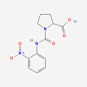 molecular formula C12H13N3O5 B7829919 1-{[(2-Nitrophenyl)amino]carbonyl}proline 
