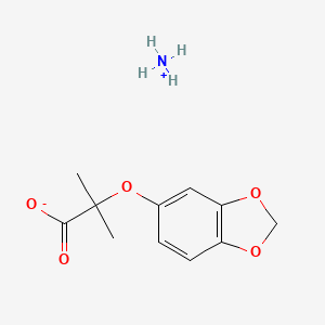 molecular formula C11H15NO5 B7829928 Azanium;2-(1,3-benzodioxol-5-yloxy)-2-methylpropanoate 