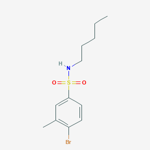 molecular formula C12H18BrNO2S B7829955 4-bromo-3-methyl-N-pentylbenzenesulfonamide 
