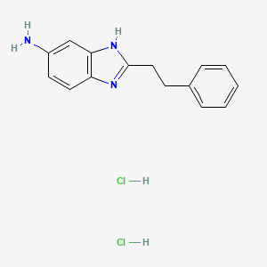 molecular formula C15H17Cl2N3 B7829977 2-phenethyl-1H-benzo[d]imidazol-5-amine dihydrochloride 