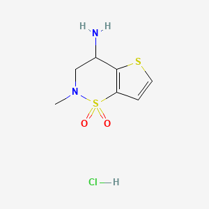 4-Amino-2-methyl-3,4-dihydro-2H-thieno[2,3-e][1,2]thiazine 1,1-dioxide hydrochloride