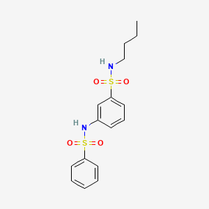 molecular formula C16H20N2O4S2 B7830023 3-(benzenesulfonamido)-N-butylbenzenesulfonamide 