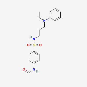 molecular formula C19H25N3O3S B7830043 N-{4-[3-(Ethyl-phenyl-amino)-propylsulfamoyl]-phenyl}-acetamide 