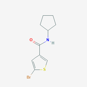 molecular formula C10H12BrNOS B7830069 5-bromo-N-cyclopentylthiophene-3-carboxamide 