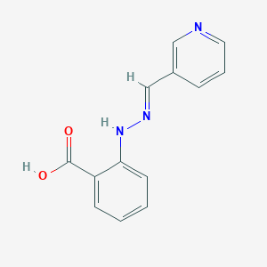 2-[(2E)-2-(pyridin-3-ylmethylidene)hydrazinyl]benzoic acid