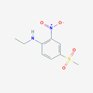 molecular formula C9H12N2O4S B7830121 N-ethyl-4-methylsulfonyl-2-nitroaniline 