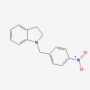 molecular formula C15H14N2O2 B7830158 1-[(4-Nitrophenyl)methyl]-2,3-dihydro-1H-indole CAS No. 65797-55-9