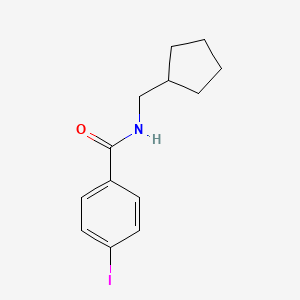 molecular formula C13H16INO B7830159 N-(cyclopentylmethyl)-4-iodobenzamide 
