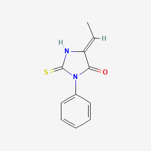 molecular formula C11H10N2OS B7830209 (5Z)-5-ethylidene-3-phenyl-2-thioxoimidazolidin-4-one 