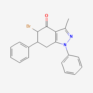 5-bromo-3-methyl-1,6-diphenyl-1,5,6,7-tetrahydro-4H-indazol-4-one