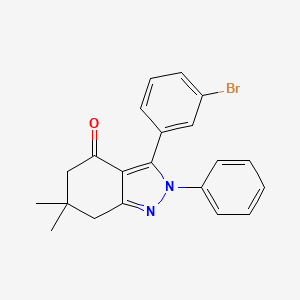 3-(3-bromophenyl)-6,6-dimethyl-2-phenyl-2,5,6,7-tetrahydro-4H-indazol-4-one