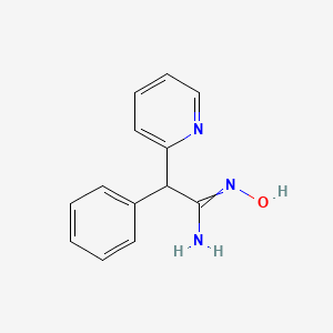 molecular formula C13H13N3O B7830250 N'-hydroxy-2-phenyl-2-pyridin-2-ylethanimidamide 