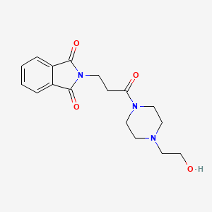 molecular formula C17H21N3O4 B7830295 2-{3-[4-(2-hydroxyethyl)piperazin-1-yl]-3-oxopropyl}-1H-isoindole-1,3(2H)-dione 