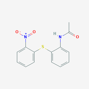 molecular formula C14H12N2O3S B7830310 Acetamide, N-[2-(2-nitrophenylthio)phenyl]- 