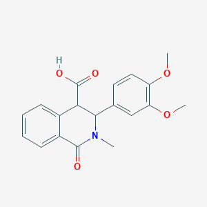 molecular formula C19H19NO5 B7830318 3-(3,4-Dimethoxyphenyl)-2-methyl-1-oxo-1,2,3,4-tetrahydroisoquinoline-4-carboxylic acid 