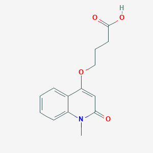 molecular formula C14H15NO4 B7830320 4-[(1-Methyl-2-oxo-1,2-dihydroquinolin-4-yl)oxy]butanoic acid 