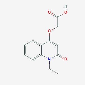 molecular formula C13H13NO4 B7830325 [(1-Ethyl-2-oxo-1,2-dihydroquinolin-4-yl)oxy]acetic acid 