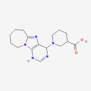 molecular formula C16H23N5O2 B7830328 1-(3,6,7,8,9,10-hexahydro-4H-azepino[1,2-e]purin-4-yl)piperidine-3-carboxylic acid 