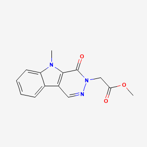 molecular formula C14H13N3O3 B7830332 methyl (5-methyl-4-oxo-4,5-dihydro-3H-pyridazino[4,5-b]indol-3-yl)acetate 