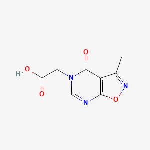 molecular formula C8H7N3O4 B7830343 (3-methyl-4-oxoisoxazolo[5,4-d]pyrimidin-5(4H)-yl)acetic acid 