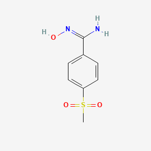 molecular formula C8H10N2O3S B7830377 N-Hydroxy-4-methanesulfonylbenzene-1-carboximidamide 