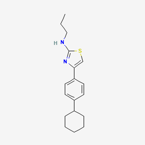 molecular formula C18H24N2S B7830471 4-(4-cyclohexylphenyl)-N-propyl-1,3-thiazol-2-amine 