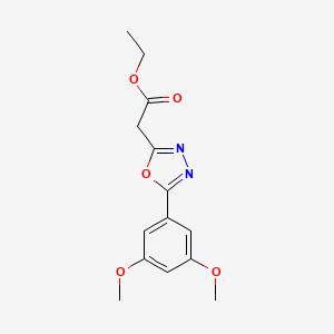 molecular formula C14H16N2O5 B7830485 Ethyl [5-(3,5-dimethoxyphenyl)-1,3,4-oxadiazol-2-yl]acetate 