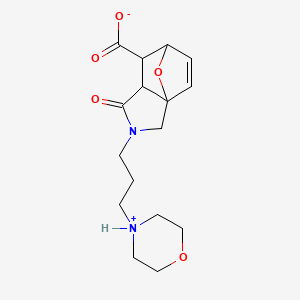 3-(3-Morpholin-4-ium-4-ylpropyl)-4-oxo-10-oxa-3-azatricyclo[5.2.1.01,5]dec-8-ene-6-carboxylate